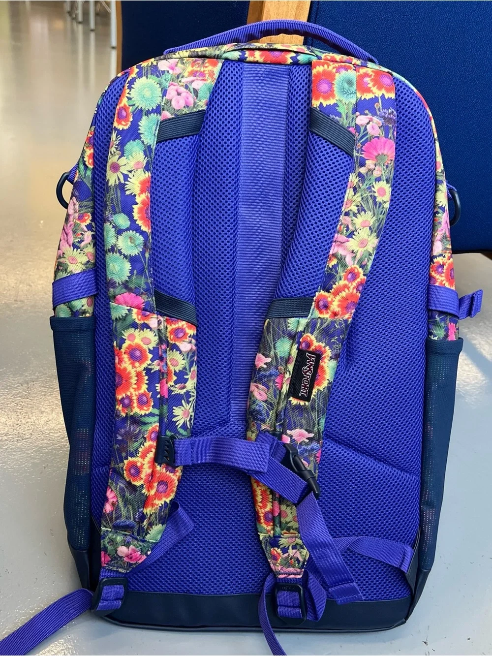JanSport Floral Gnarly 25”Backpack - Purple Multicolor